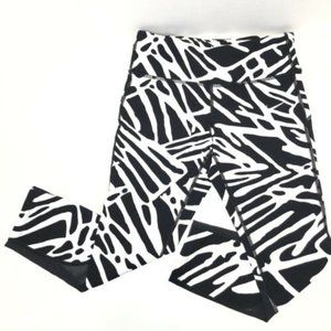 Nike Running Dri Fit Zebra Black White Leggings Xs